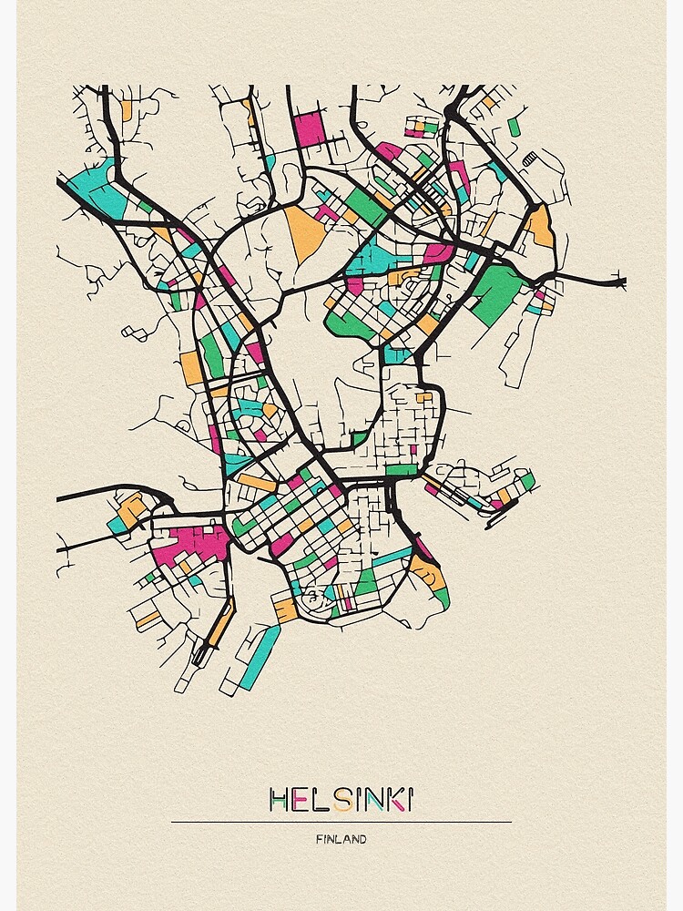 Helsinki, Finland Street Map