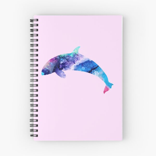 Item preview, Blue Pink Watercolor Dolphin designed and sold by blue-jay-art.