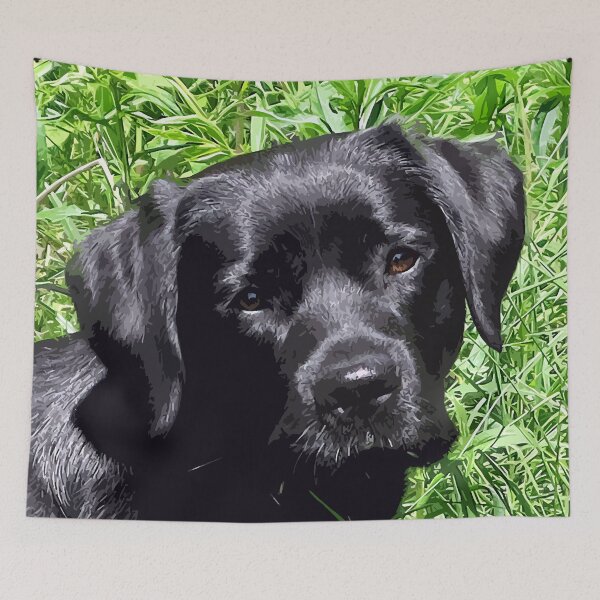 Item preview, Spring Joy - Black Labrador designed and sold by BlackDogArtJudy.
