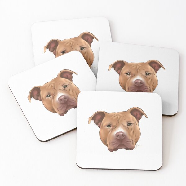 Item preview, Cute Pitbull Portrait Dog Love designed and sold by MyArtistry.