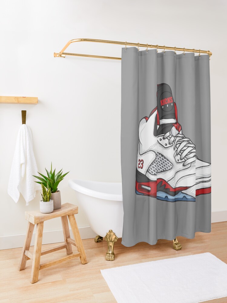 Alternate view of Shoes Fire Reds (Kicks) Shower Curtain