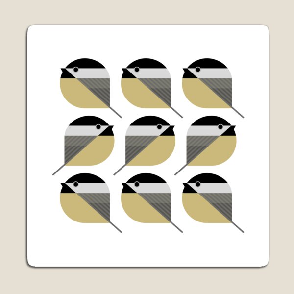 Nine Chickadees Magnet