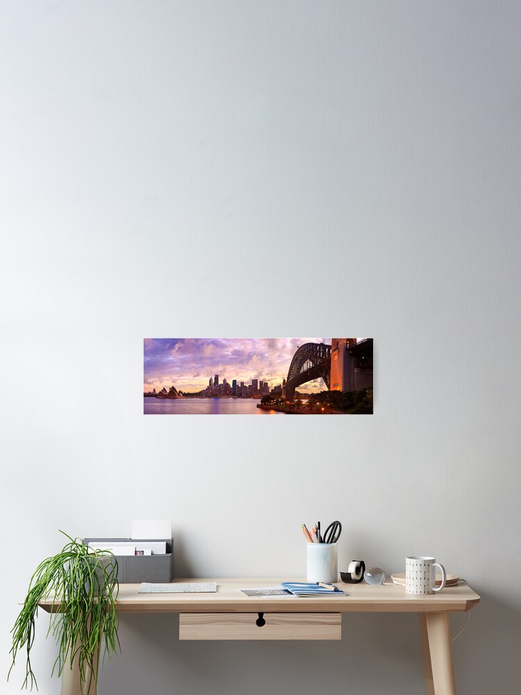 Thumbnail 2 of 3, Poster, Sydney Twilight, New South Wales, Australia designed and sold by Chockstone.