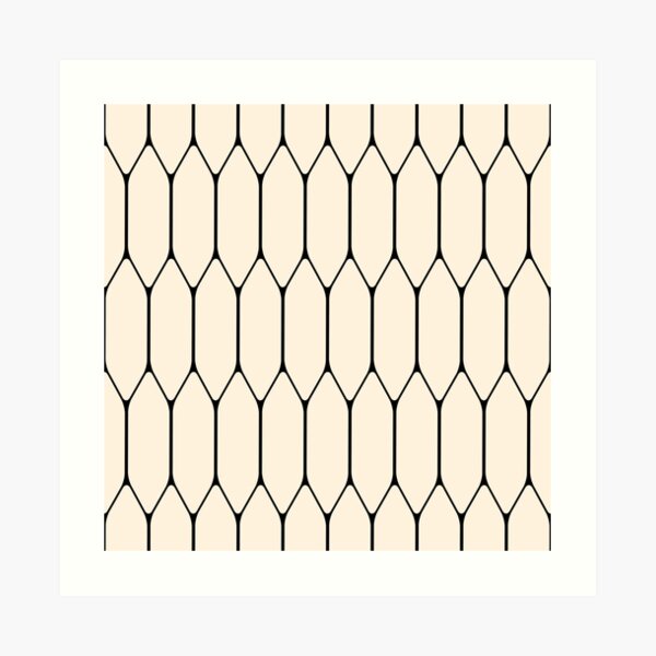 Society6 Long Honeycomb Geometric Minimalist Pattern in Almond Cream and Black by Kierkegaard Design Studio Society6 Long Honeycomb Geometric Minimalist Pattern in Almond Cream and Black by Kierkegaard Design Studio