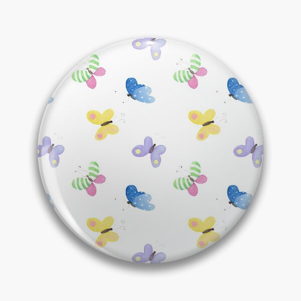 Item preview, Cute little butterflies, Spring watercolour pattern in purple, yellow, green, pink and blue  designed and sold by Latch Farm  Studios.