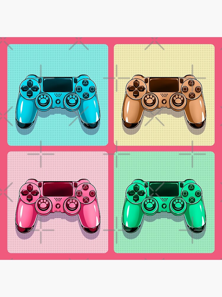 Gamer Girl Pastel Kawaii Video Game Controllers  Leggings for