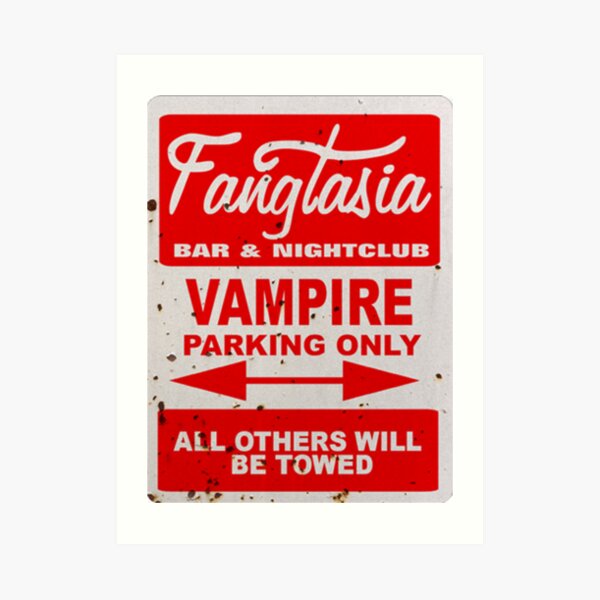 True Blood - Fangtasia - Vampire Parking Only Art Print