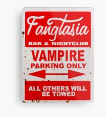 True Blood - Fangtasia - Vampire Parking Only Metal Print