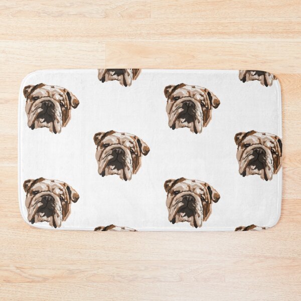 Item preview, cute english bulldog illustration portrait designed and sold by MyArtistry.