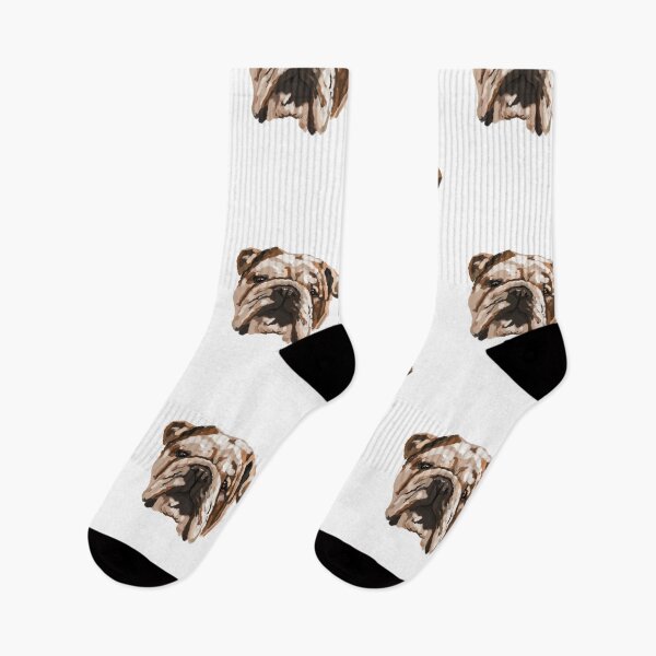 Item preview, cute english bulldog illustration portrait designed and sold by MyArtistry.