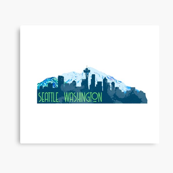 Item preview, Seattle Skyline Mount Rainier Decal designed and sold by zsonn.
