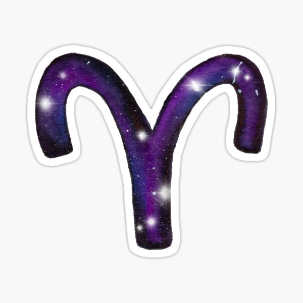 Aries Galaxy Zodiac Sticker Sticker