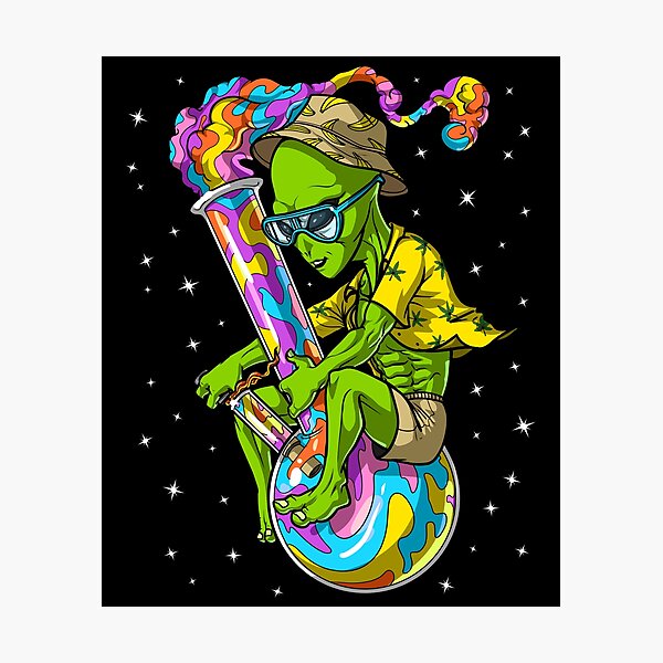 Item preview, Alien Stoner Weed Bong Trip designed and sold by underheaven.