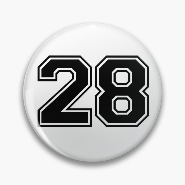 Item preview, Varsity Team Sports Uniform Number #28 - Black designed and sold by RiplMedia.