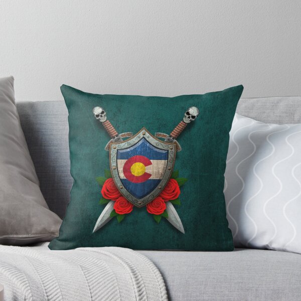 Item preview, Colorado Flag on a Worn Shield and Crossed Swords designed and sold by JeffBartels.