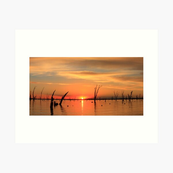 Lake Mulwala sunset Art Print