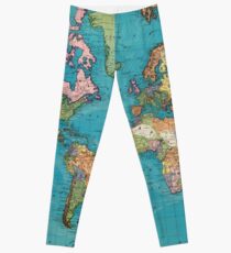 Vintage Map of The World (1897) Leggings