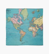 Vintage Map of The World (1897) Scarf