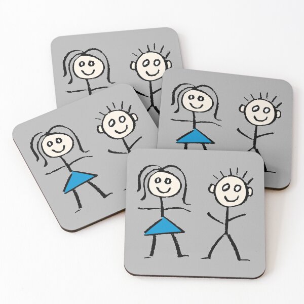 Item preview, Funny Stickman T-shirt, Cute Stick Girl and Stick Boy Shirt, Stick man Design, Funny T-shirt  designed and sold by RedBoyShop.