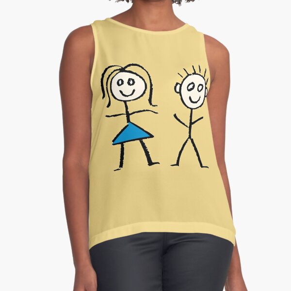 Funny Stickman T-shirt, Cute Stick Girl and Stick Boy Shirt, Stick man  Design, Funny T-shirt  Poster for Sale by RedBoyShop