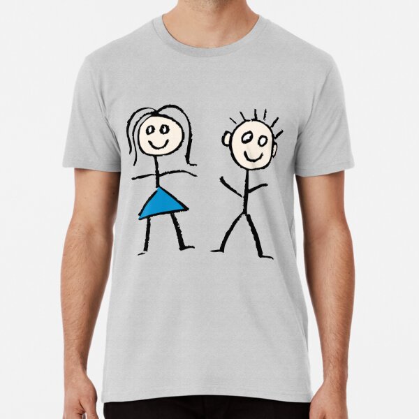 Stick Man - Happy' Men's T-Shirt