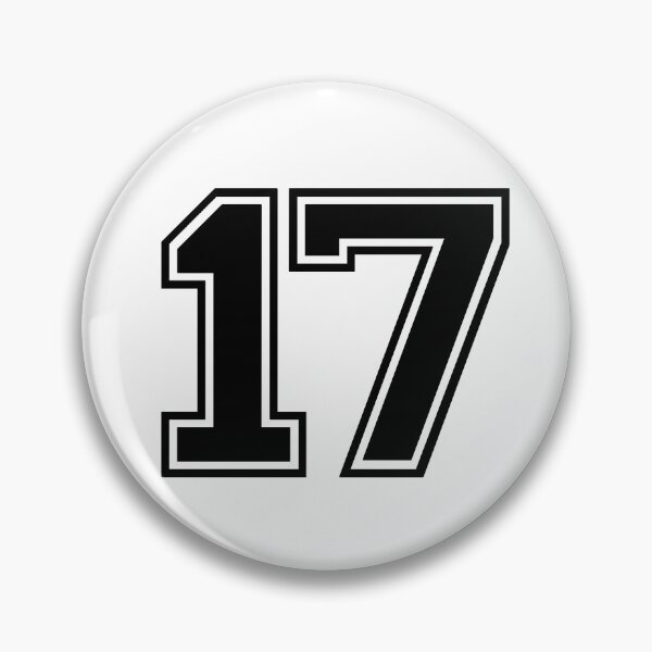 Item preview, Varsity Team Sports Uniform Number #17 - Black designed and sold by RiplMedia.