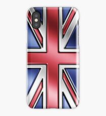 British Union Jack Flag 2 - UK - Metallic iPhone Case/Skin