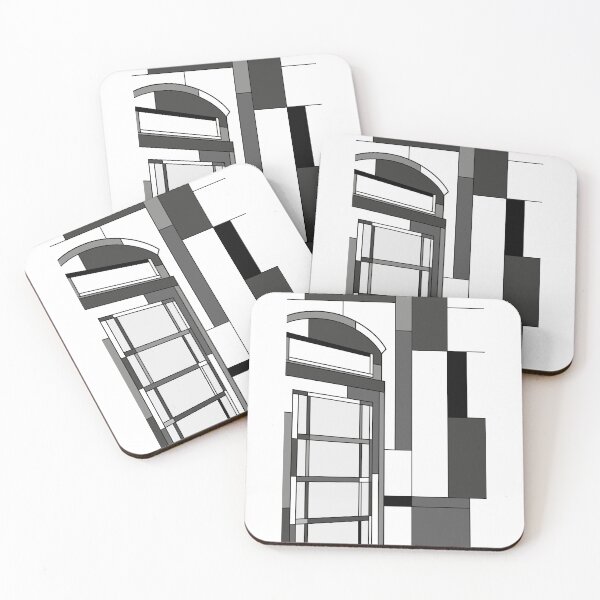Item preview, Phone Box (London) Black/white Background- Abstract Piet Mondrian Style designed and sold by Akram96.