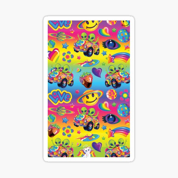 Lisa Frank rainbow y2k design Sticker