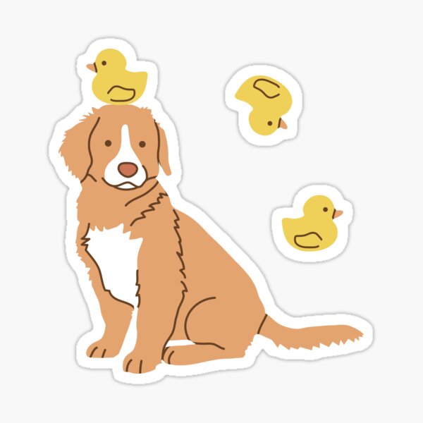 Item preview, Duck Tolling Retriever and Rubber Ducks designed and sold by Wlaurence.