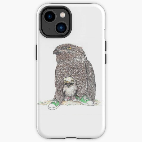 frog mouthed owl and baby in low tops iPhone Tough Case