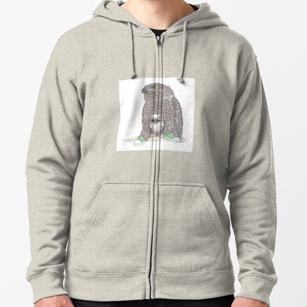 frog mouthed owl and baby in low tops Zipped Hoodie