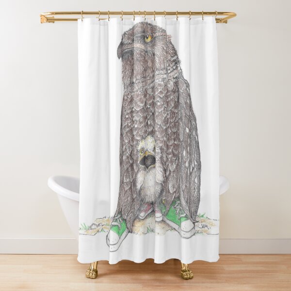 Item preview, frog mouthed owl and baby in low tops designed and sold by JimsBirds.