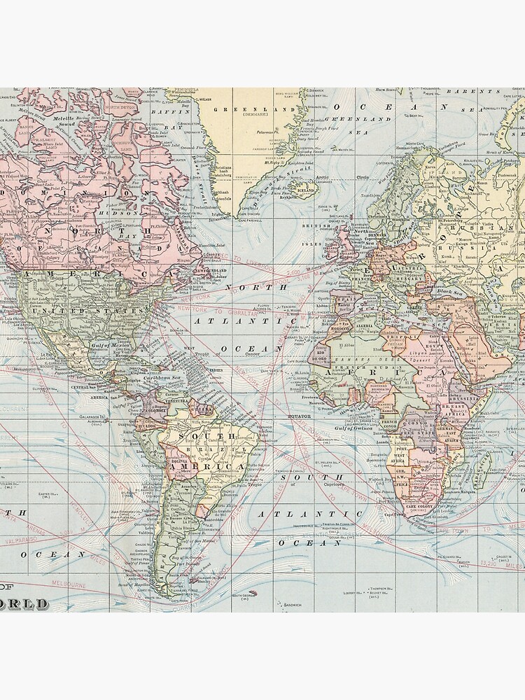 Discover Vintage World Map (1901) Bag
