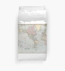 Vintage World Map (1901) Duvet Cover