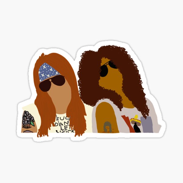 Axl Rose y Slash Pegatina
