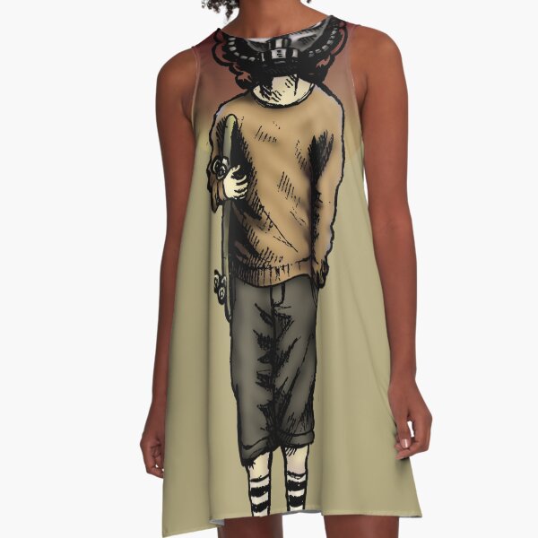 Pandemic Skateboarding A-Line Dress
