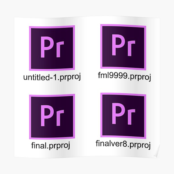 "Premiere Pro .prproj Funny Files Video Editor Pack" Poster for Sale by