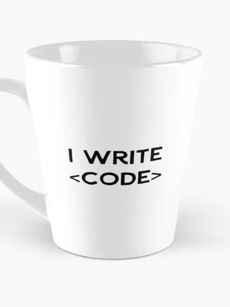 Thumbnail 3 of 4, Coffee Mug, I Write Code (Inverted) designed and sold by developer-gifts.
