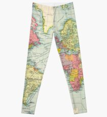 Vintage Political Map of The World (1922) Leggings