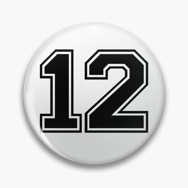 Item preview, Varsity Team Sports Uniform Number #12 - Black designed and sold by RiplMedia.