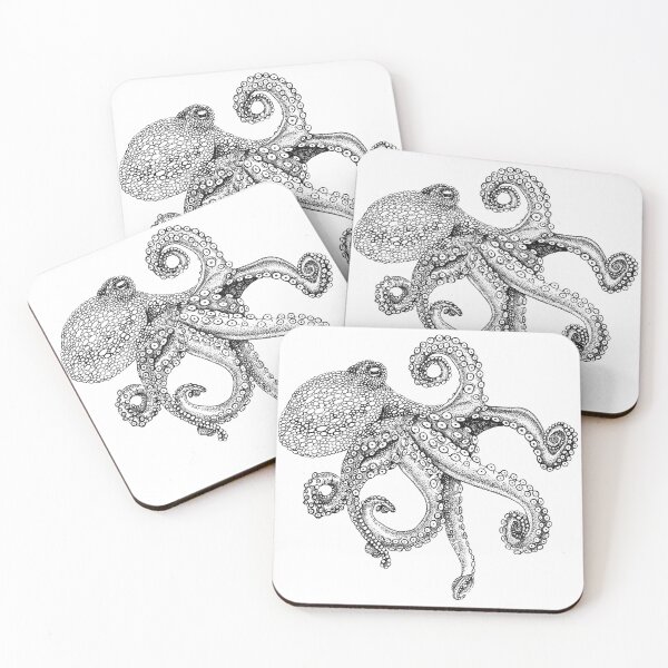 Item preview, Black/White Line Octopus designed and sold by ShaundraSchultz.