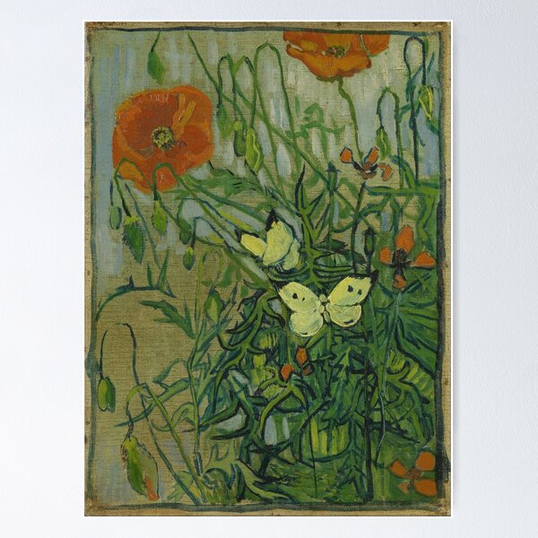 Item preview, Vincent Van Gogh - Butterflies and Poppies designed and sold by NewNomads.