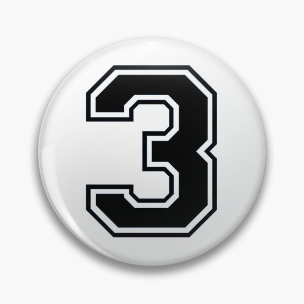 Item preview, Varsity Team Sports Uniform Number #3 - Black designed and sold by RiplMedia.