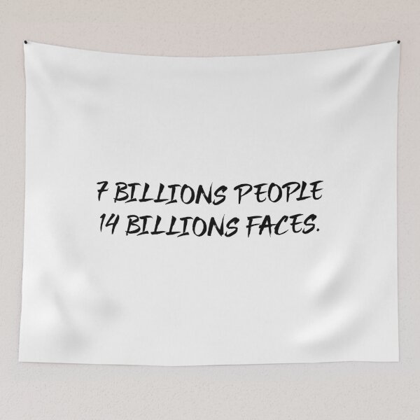 Item preview, 7 billions people 14 billions face designed and sold by motivation4you.