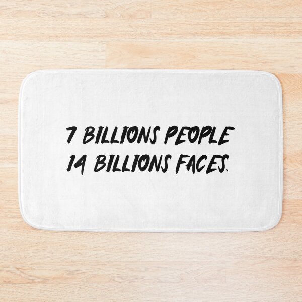 Item preview, 7 billions people 14 billions face designed and sold by motivation4you.