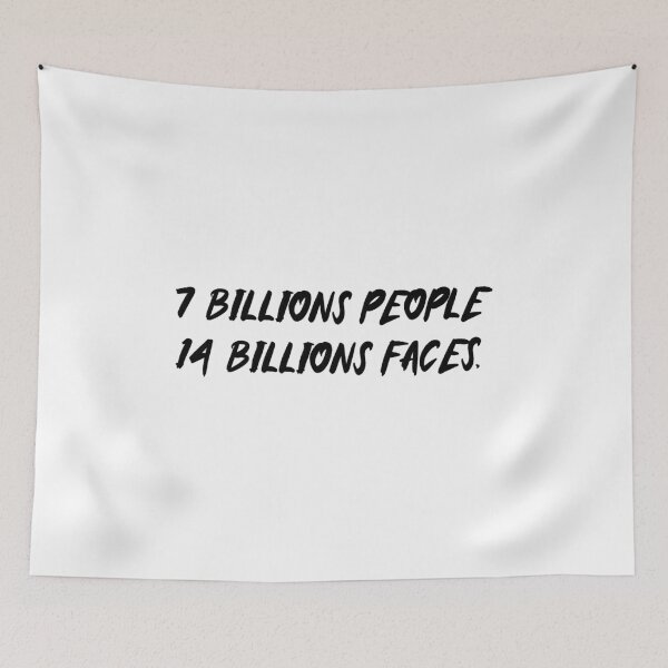 Item preview, 7 billions people 14 billions face designed and sold by motivation4you.