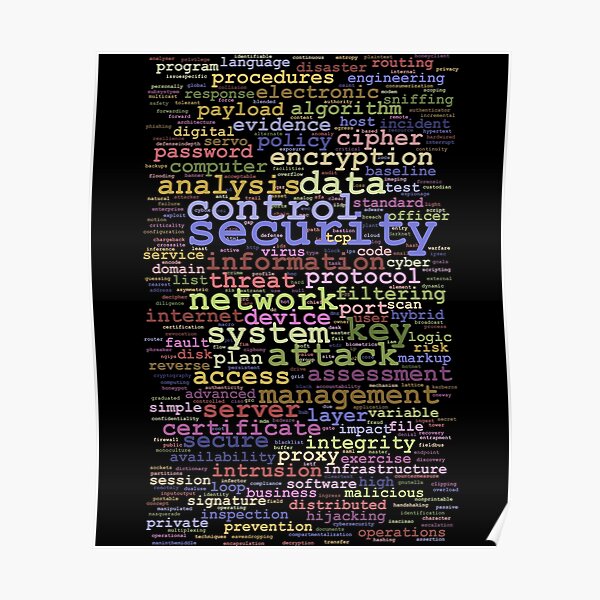 Computer and Cybersecurity Terms Poster
