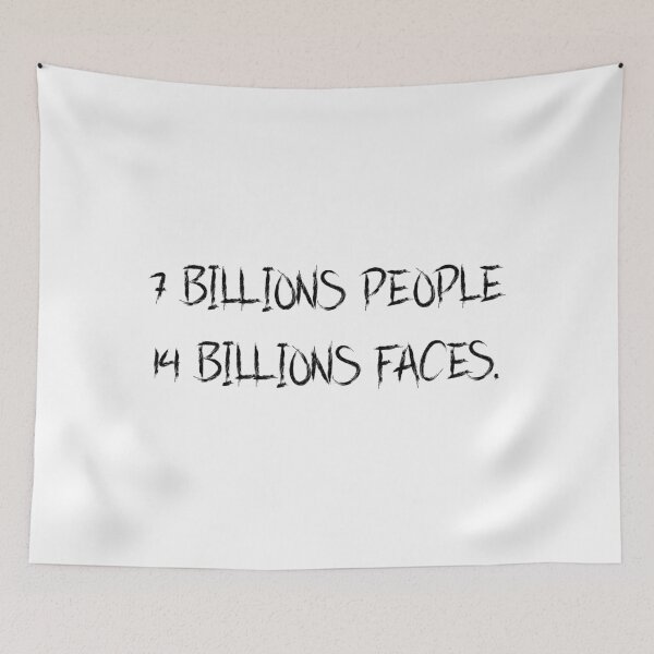 Item preview, 7 billions people 14 billions face designed and sold by motivation4you.