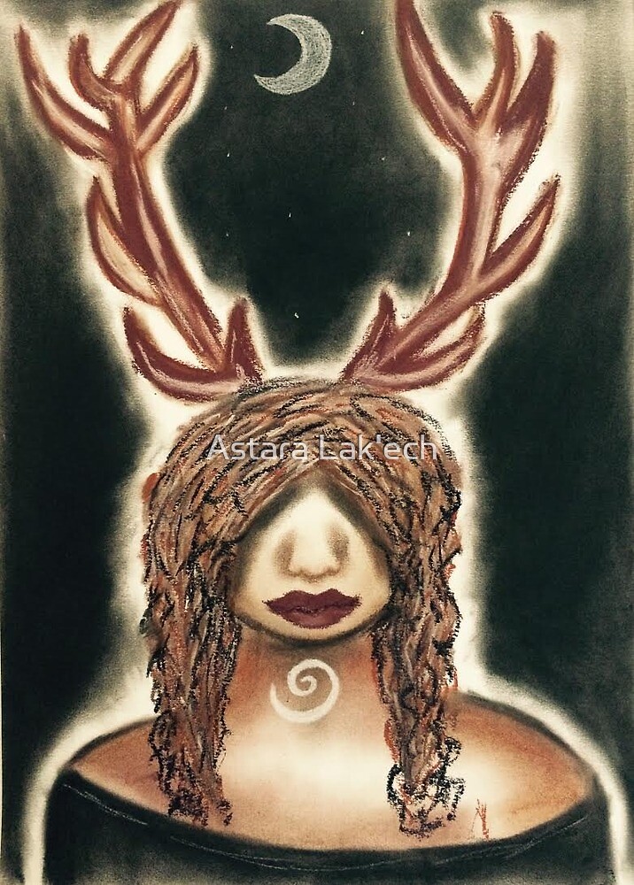 "Stag Woman" by Astara Lak'ech Redbubble
